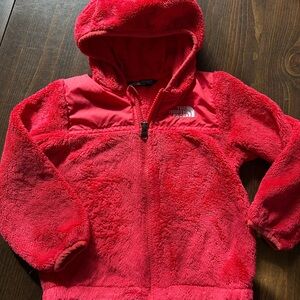 The North Face Toddler Girls Pink Sherpa Fleece Hoodie Jacket 2T